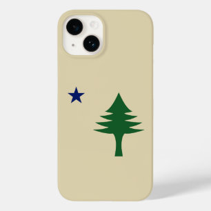 Coque Case-Mate iPhone Drapeau de l'État du Maine avec pin et étoile 1901