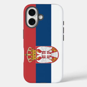 Coque Pour iPhone 16 Drapeau de l'État serbe