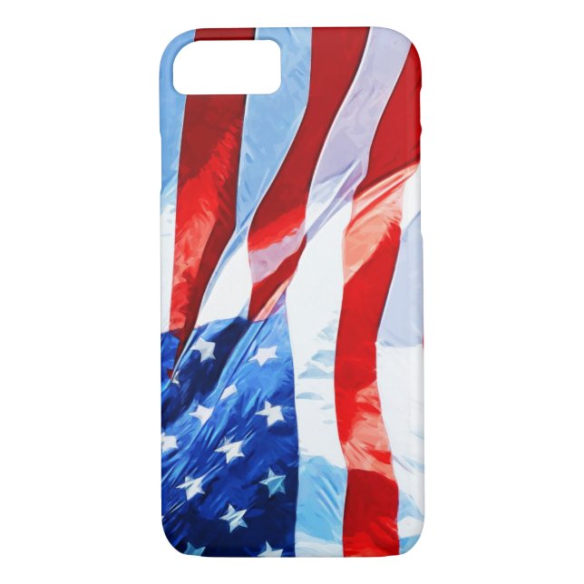 Coques Case-Mate iPhone Drapeau de l'impressionnisme Abstrait américain (Dos)