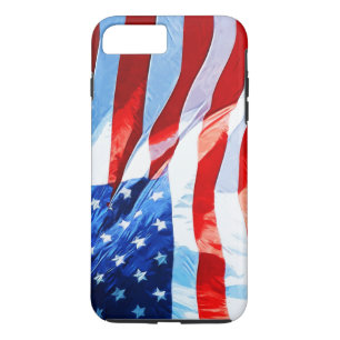 Coque iPhone 8 Plus/7 Plus Drapeau de l'impressionnisme Abstrait américain