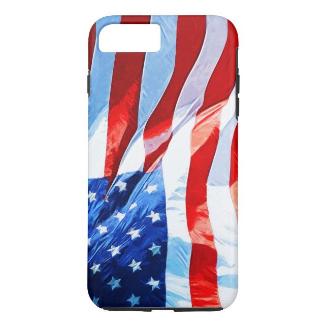 Coques Case-Mate iPhone Drapeau de l'impressionnisme Abstrait américain (Dos)