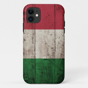 Coque Case-Mate Pour iPhone Drapeau de l'Italie sur le vieux grain en bois