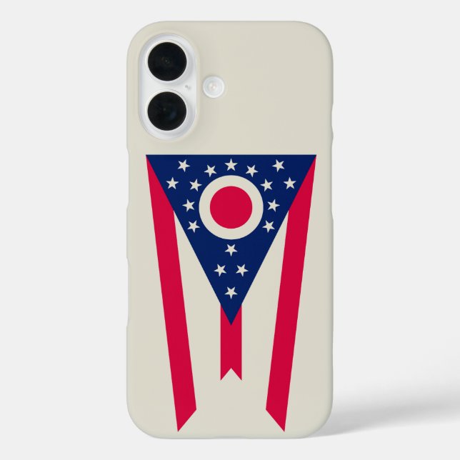 Coques Case-Mate iPhone Drapeau de l'Ohio : la bannière Buckeye State (Verso)