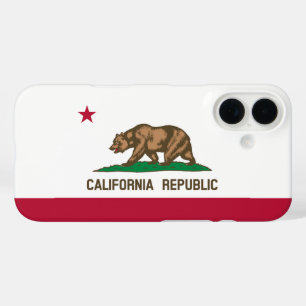 Coque Pour iPhone 16 Drapeau de l'ours de Californie : État de Cali Gol