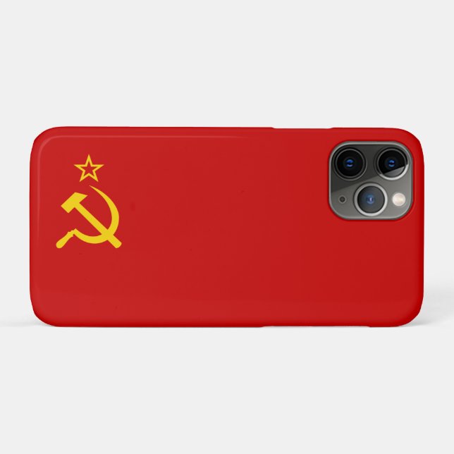 Coques Case-Mate iPhone drapeau de l'URSS (Dos (Horizontal))