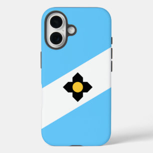 Coque Pour iPhone 16 Drapeau de Madison, Wisconsin