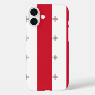 Coque Pour iPhone 16 Plus Drapeau de Malte Personnalisable