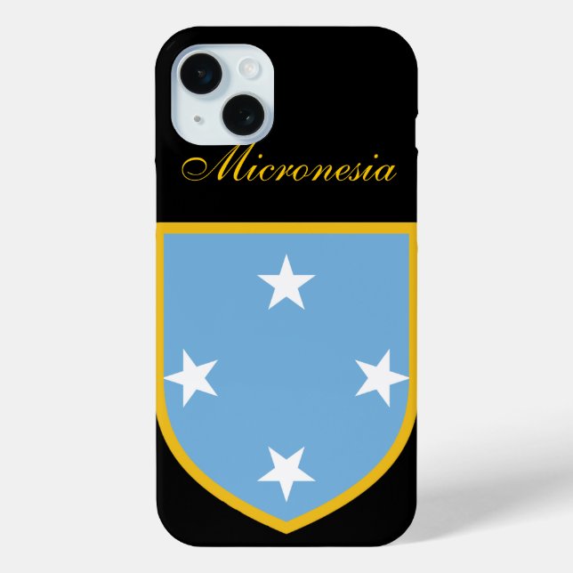 Coques Case-Mate iPhone Drapeau de Micronésie magnifique (Verso)