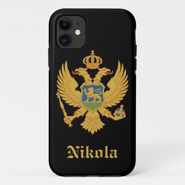 Coques Case-Mate iPhone Drapeau de Monténégro (Dos)