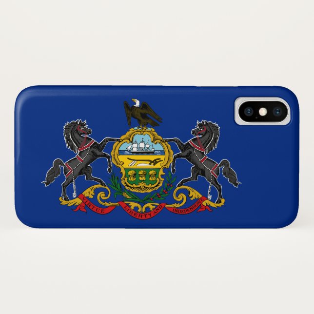 Coques Case-Mate iPhone Drapeau de Pennsylvanie (Dos (Horizontal))