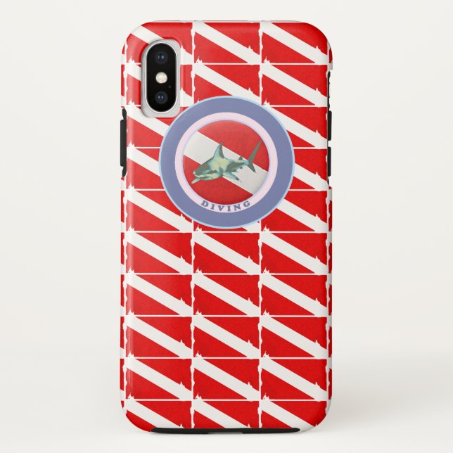 Coques Case-Mate iPhone drapeau de plongée de motif (Dos)