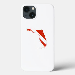iPhone 13 Coque Drapeau de plongée Silhouette State de Floride