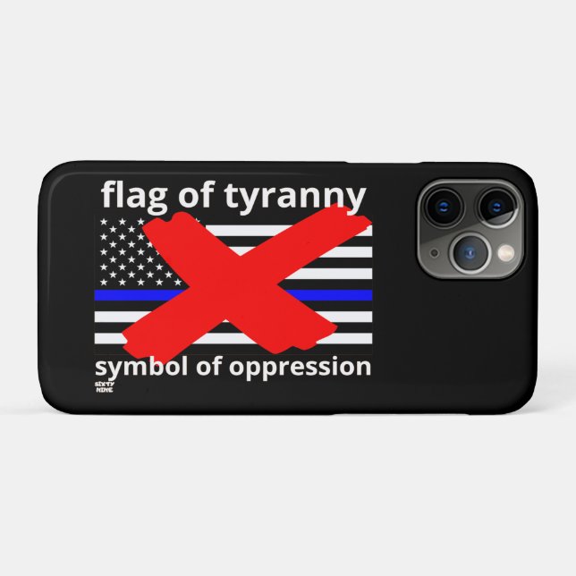 Coques Case-Mate iPhone Drapeau de police de la ligne bleue "DRAPEAU DE TY (Dos (Horizontal))