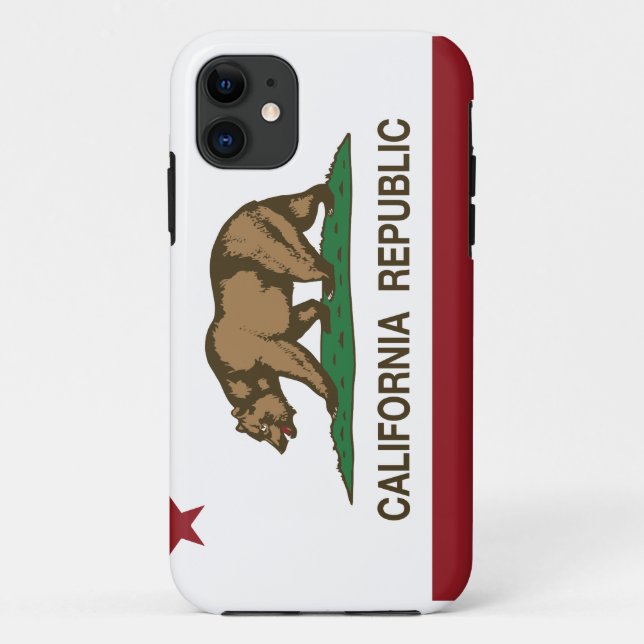 Coques Case-Mate iPhone Drapeau de République de la Californie (Dos)