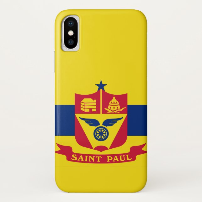 Coques Case-Mate iPhone Drapeau de Saint Paul (Minnesota) (Dos)