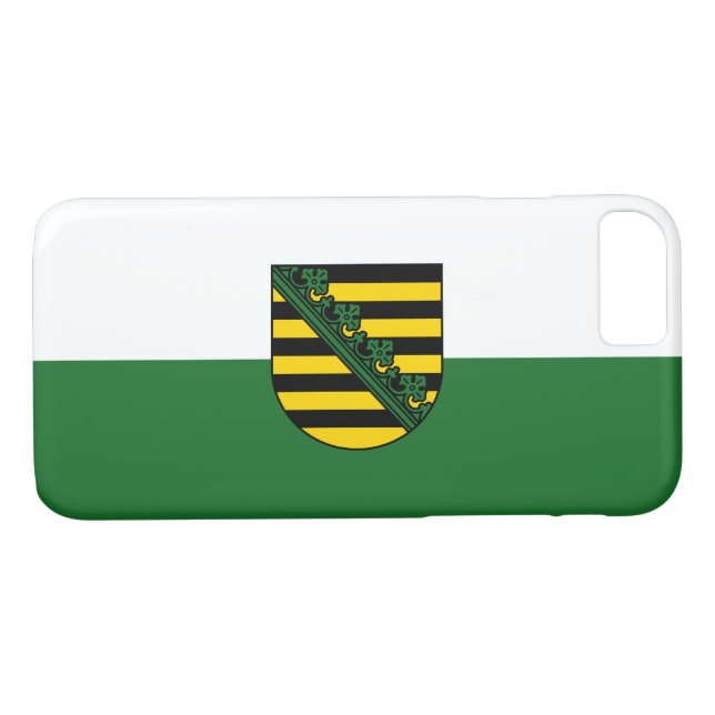 Coques Case-Mate iPhone Drapeau de Saxe (Dos (Horizontal))