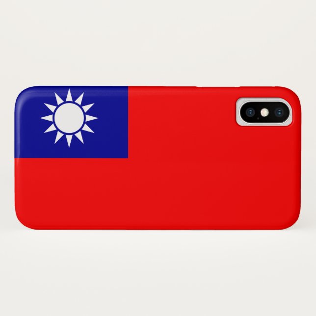 Coques Case-Mate iPhone Drapeau de Taïwan (Dos (Horizontal))