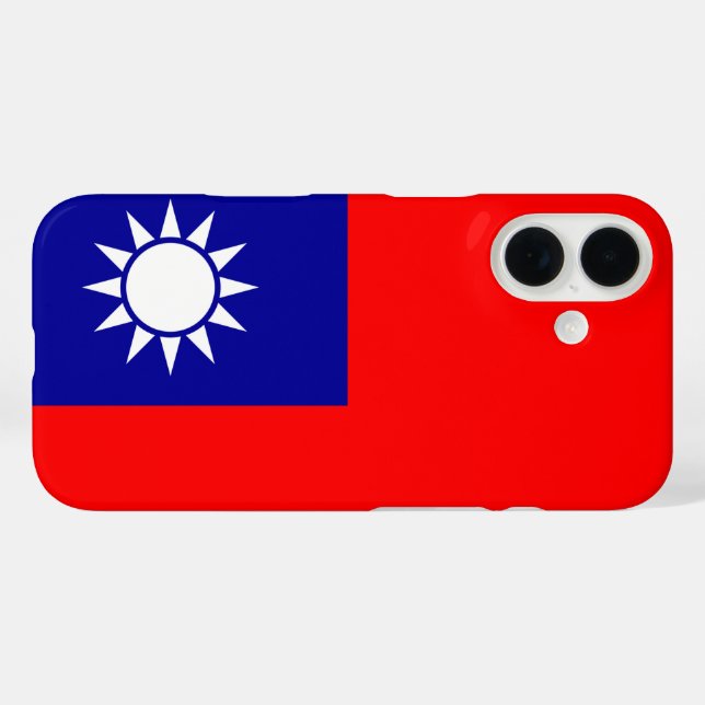 Coques Case-Mate iPhone Drapeau de Taïwan : République de Chine, Taipei ch (Verso (horizontal))