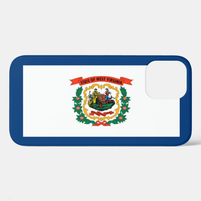 Coques Case-Mate iPhone Drapeau de Virginie occidentale (Verso (horizontal))