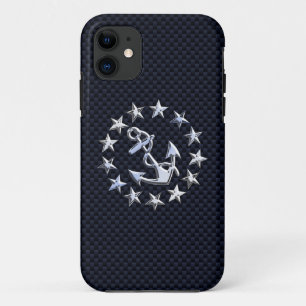 Etui iPhone Case-Mate Drapeau de yacht de style fibre de carbone bleu ch