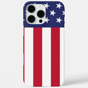 Coque iPhone 16 Pro Max Drapeau des États-Unis d'Amérique