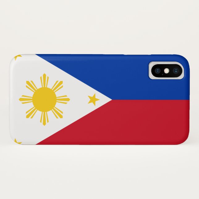 Coques Case-Mate iPhone Drapeau des Philippines (Dos (Horizontal))