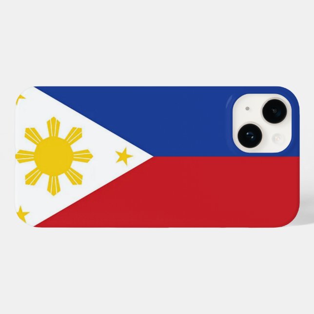 Coques Case-Mate iPhone drapeau des Philippines (Verso (horizontal))
