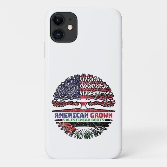 Coques Case-Mate iPhone Drapeau des racines d'arbre Palestine-Amérique (Dos)