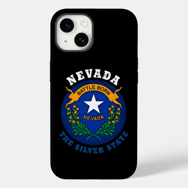 COQUES Case-Mate iPhone DRAPEAU D'ÉTAT D'ARGENT NEVADA (Verso)