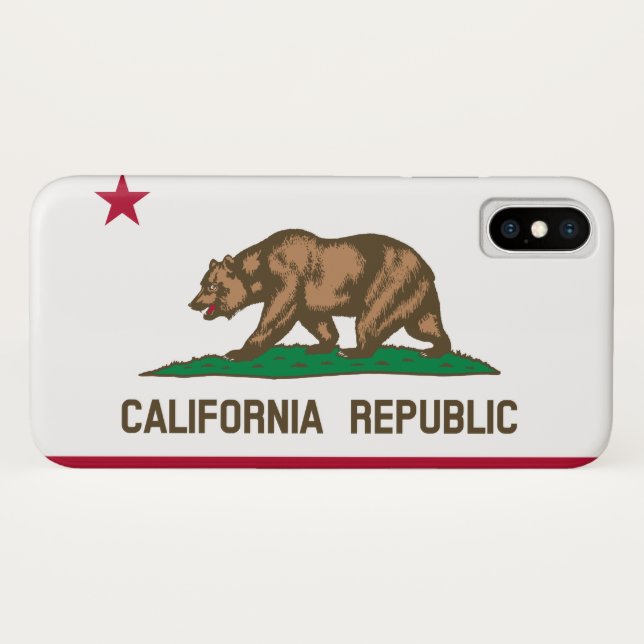 Coques Case-Mate iPhone Drapeau d'État de Californie (Dos (Horizontal))