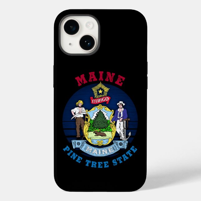COQUES Case-Mate iPhone DRAPEAU D'ÉTAT DE PINE MAINE (Verso)