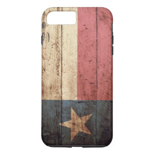 Coques Pour iPhone Drapeau d'état du Texas sur le vieux grain en boi