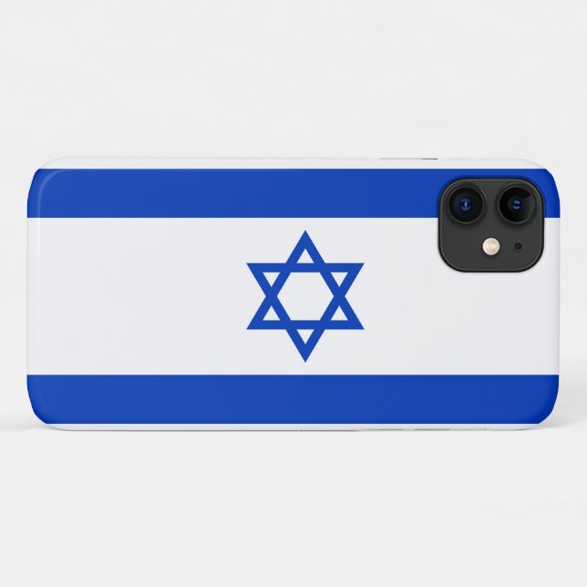 Coques Case-Mate iPhone Drapeau d'Israël (Dos (Horizontal))