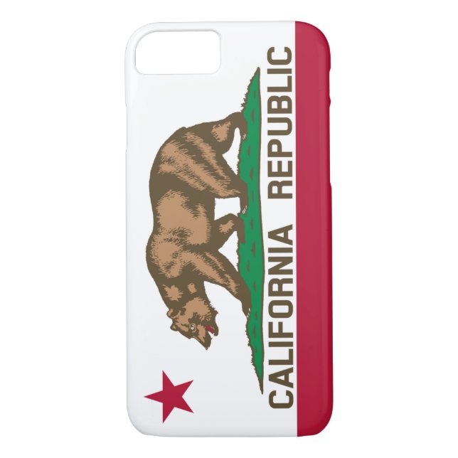Coques Case-Mate iPhone Drapeau d'ours de République de la Californie (Dos)