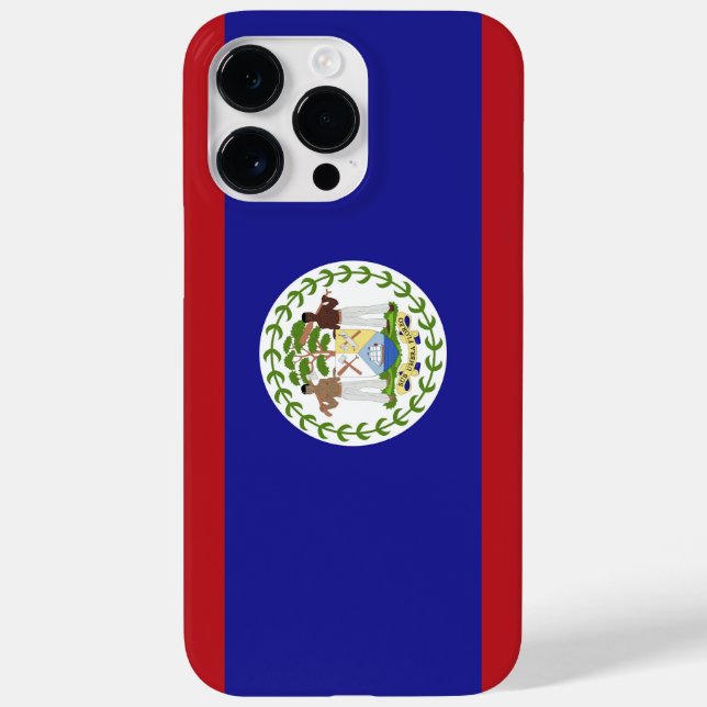 Coques Case-Mate iPhone Drapeau du Belize (Verso)