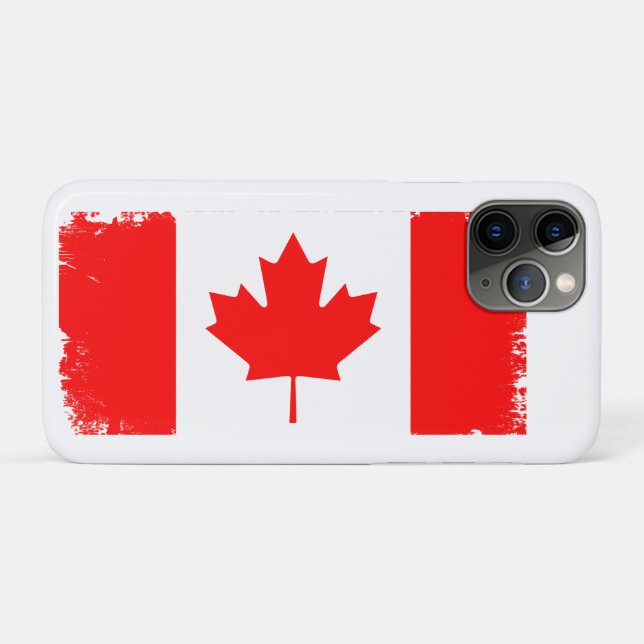 Coques Case-Mate iPhone Drapeau du Canada en détresse  (Dos (Horizontal))