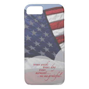 Coque Case-Mate iPhone Drapeau du coeur patriotique, appréciation militai