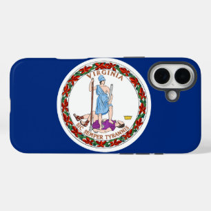 Coque Pour iPhone 16 Plus Drapeau du Commonwealth/État de Virginie