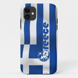 Coque Case-Mate iPhone Drapeau du football de la Grèce