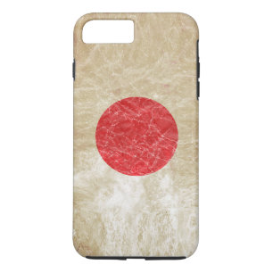 Coque iPhone 8 Plus/7 Plus Drapeau du Japon à Grunge