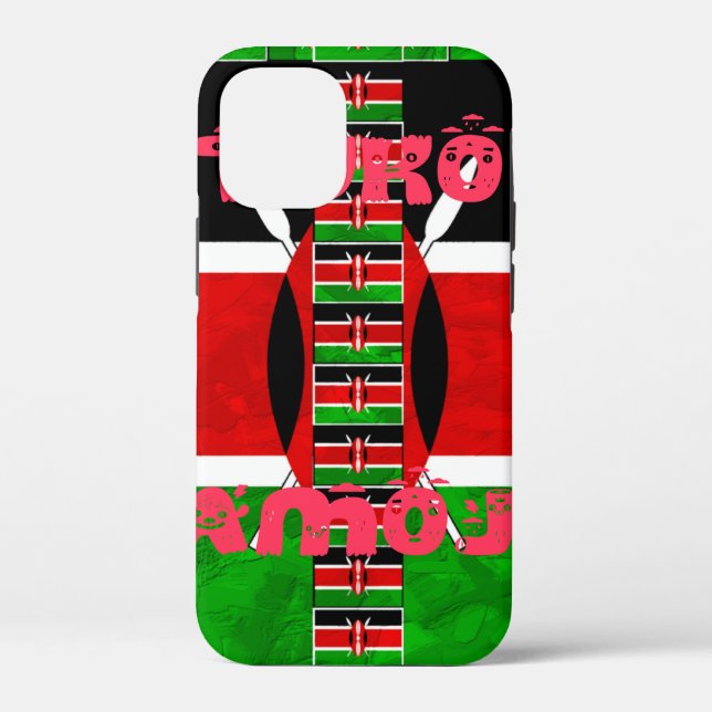 Coques Case-Mate iPhone Drapeau du Kenya : Tuko Pamoja - Design d'art de l (Verso)