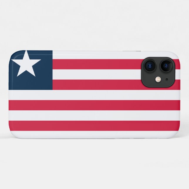 Coques Case-Mate iPhone Drapeau du Libéria (Dos (Horizontal))