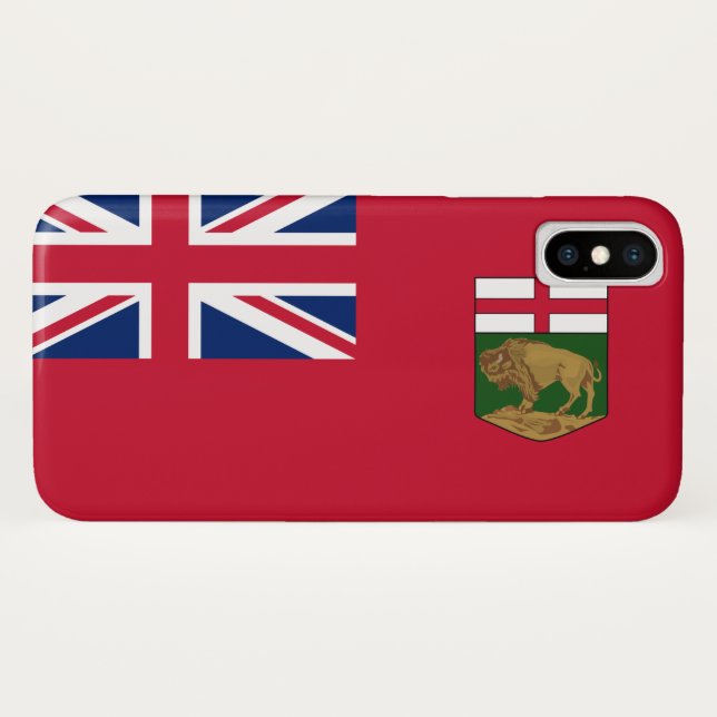 Coques Case-Mate iPhone Drapeau du Manitoba (Dos (Horizontal))