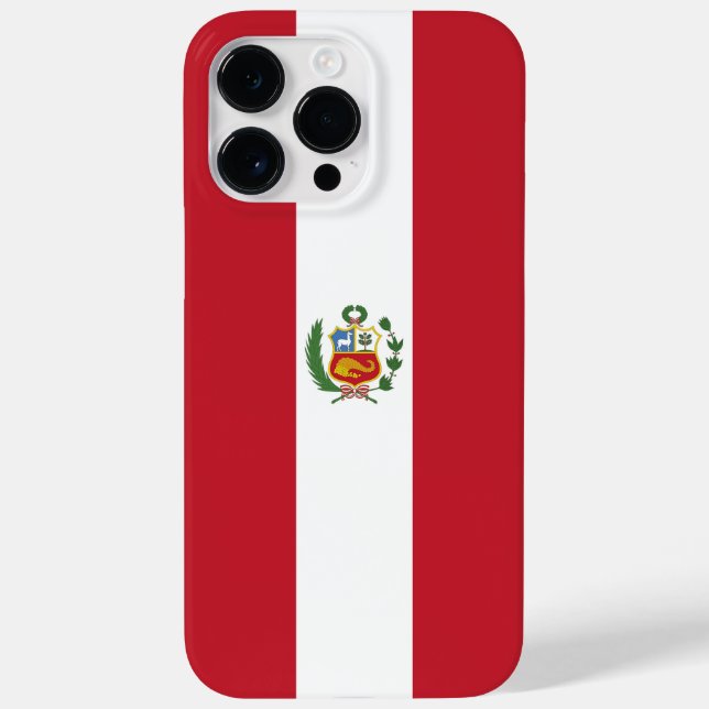 Coques Case-Mate iPhone Drapeau du Pérou (Verso)