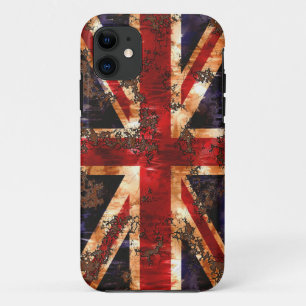 Coque Case-Mate Pour iPhone Drapeau du Royaume-Uni patriotique rouillé