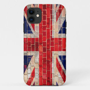 Coques Pour iPhone Drapeau du Royaume-Uni sur le mur de brique iphone