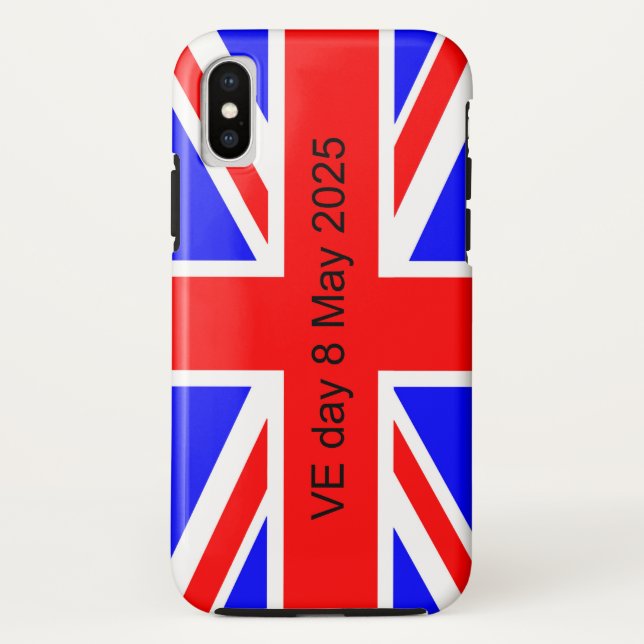 Coques Case-Mate iPhone Drapeau du Royaume-Uni VE jour 2025 (Dos)