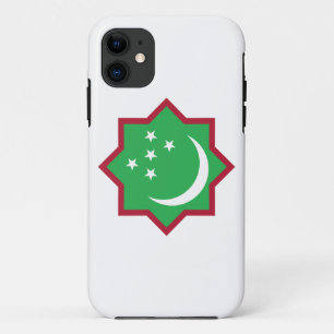 Case-Mate iPhone Case Drapeau du Turkménistan symbole rond