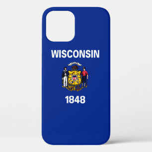 Coque iPhone 12 Drapeau du Wisconsin