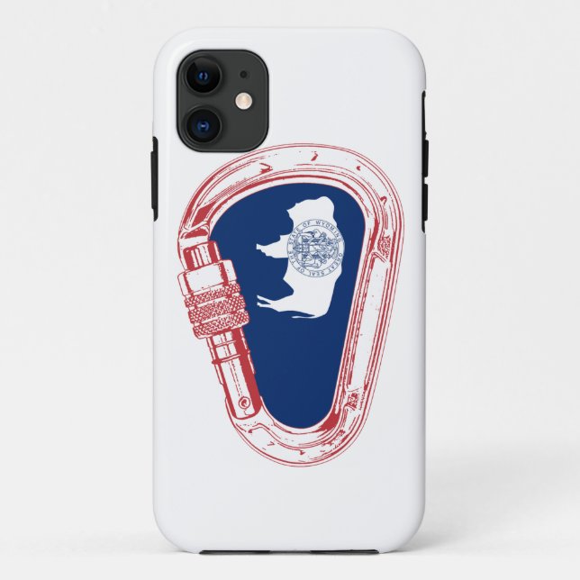 Coques Case-Mate iPhone Drapeau du Wyoming montant Carabiner (Dos)